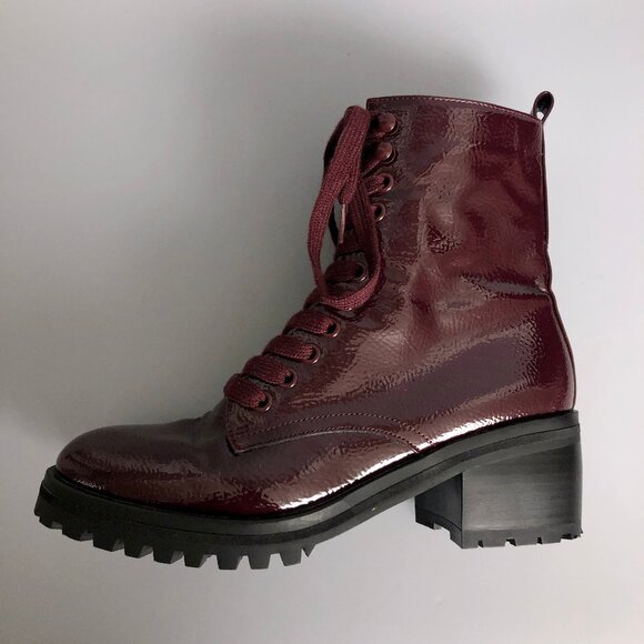 Like New Women's Topshop Burgundy Boots (mismatched size!) - Picture 6 of 10